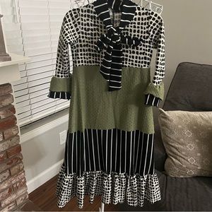 Beautiful Mixed Print Little Girls Dress